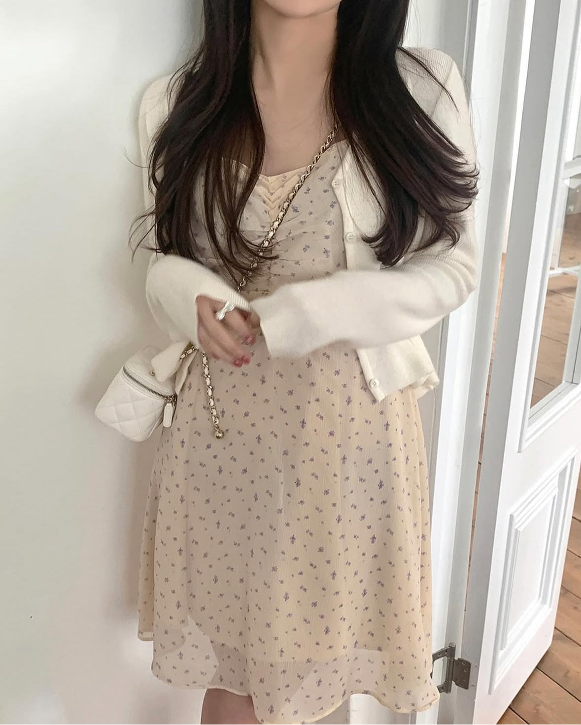 Serene chiffon mini dress