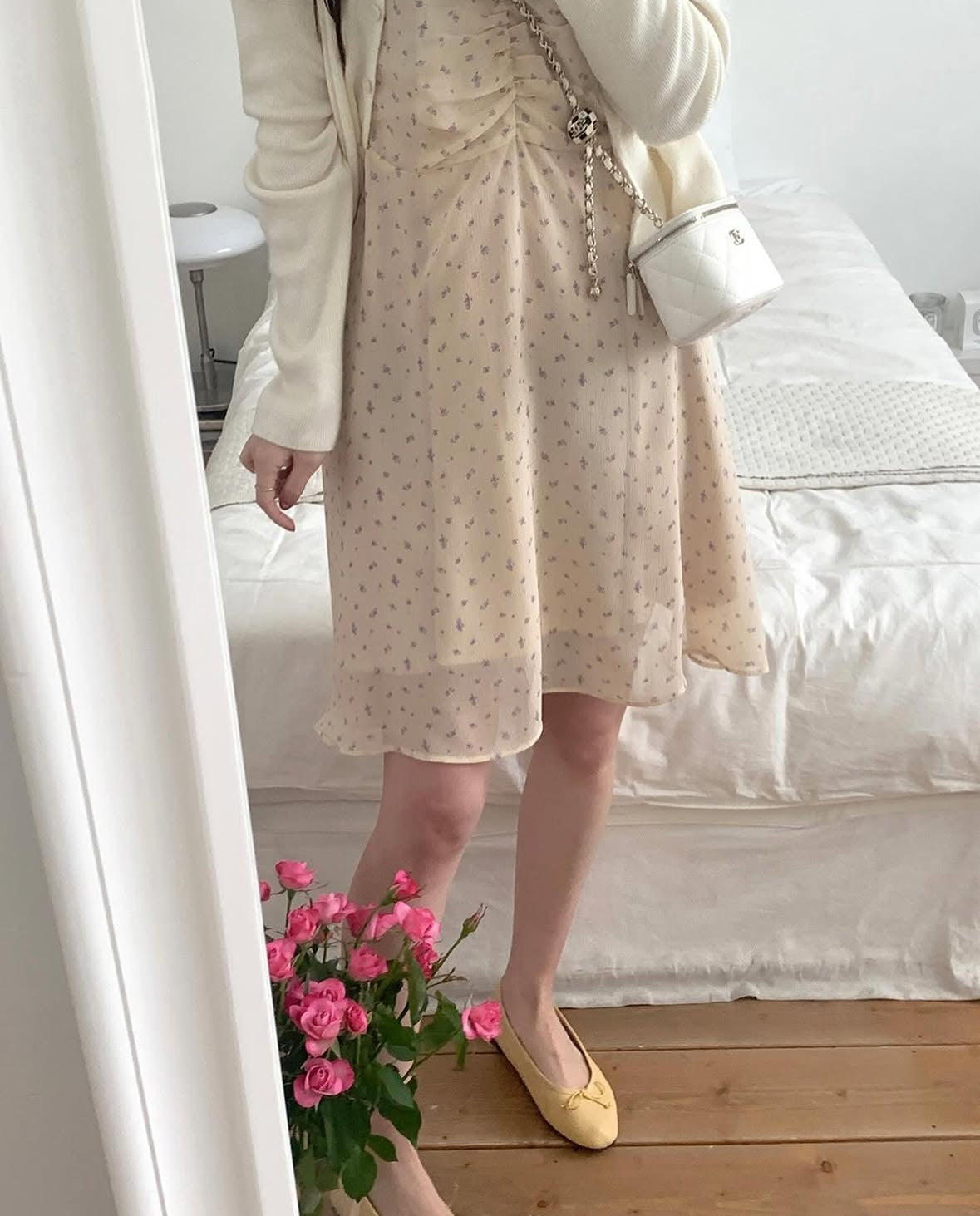 Serene chiffon mini dress