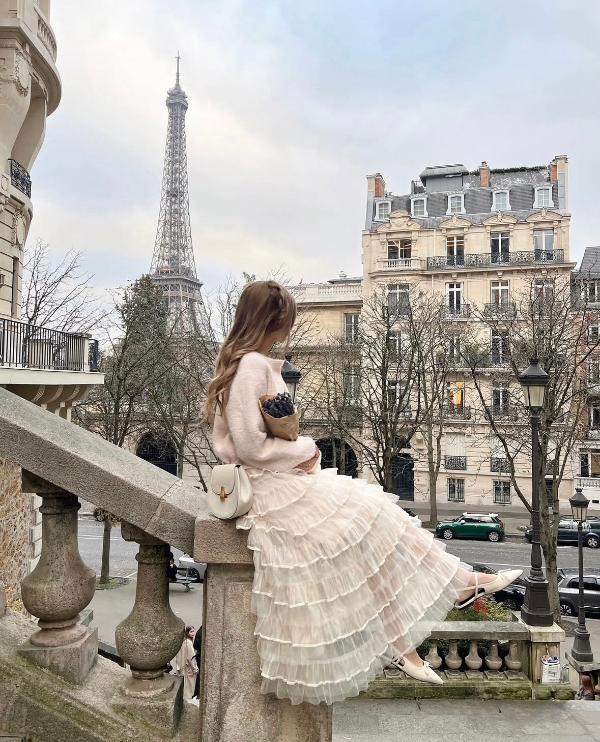 Swan long skirt(2 colors)