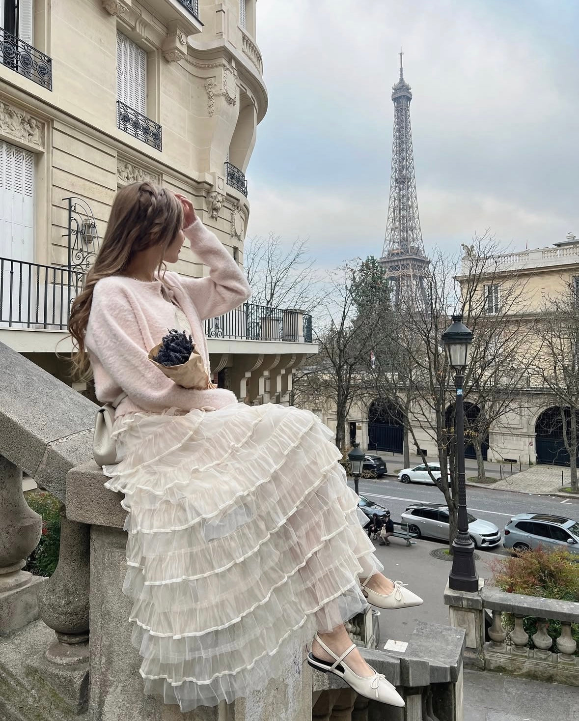 Swan long skirt(2 colors)