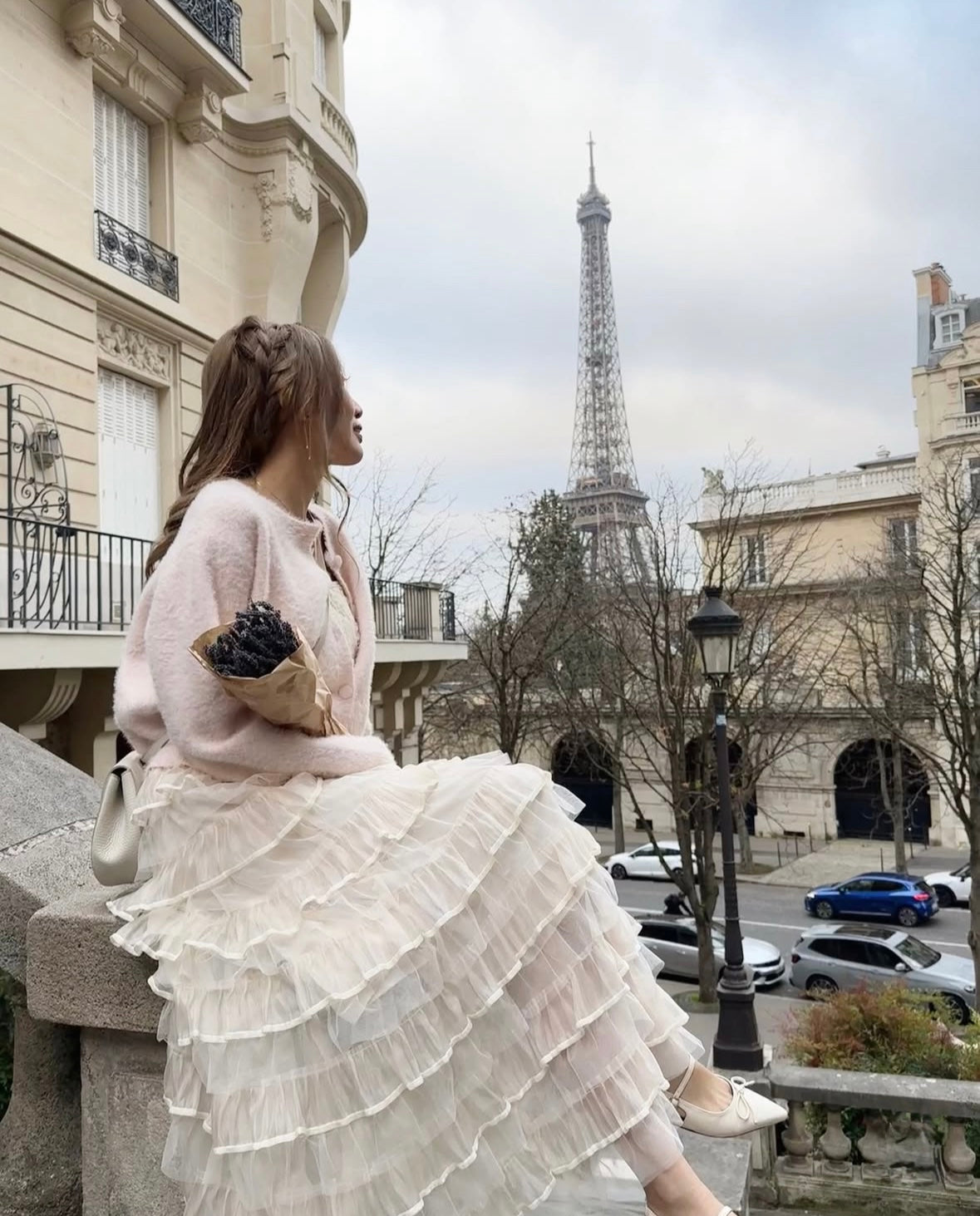 Swan long skirt(2 colors)