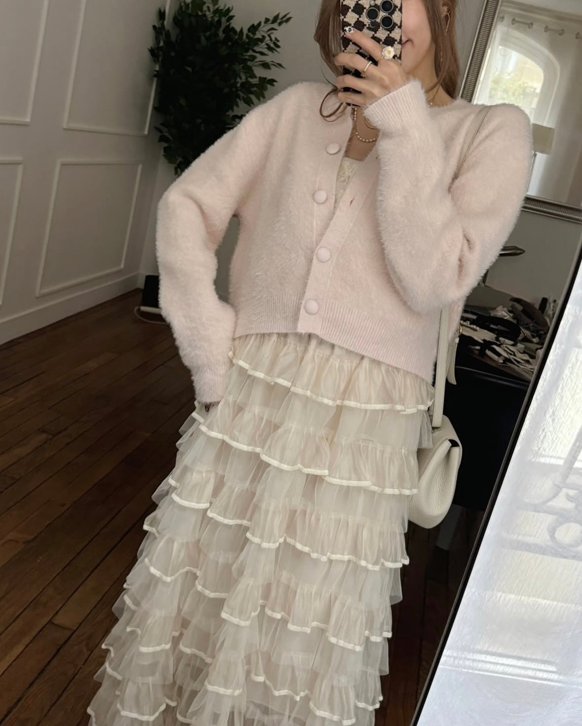 Swan long skirt(2 colors)