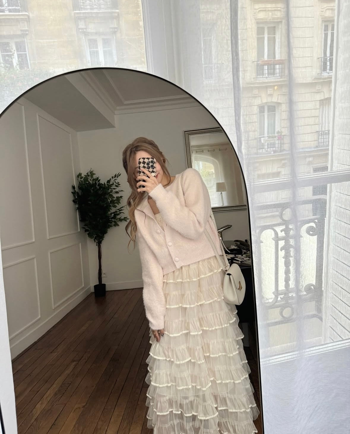 Swan long skirt(2 colors)