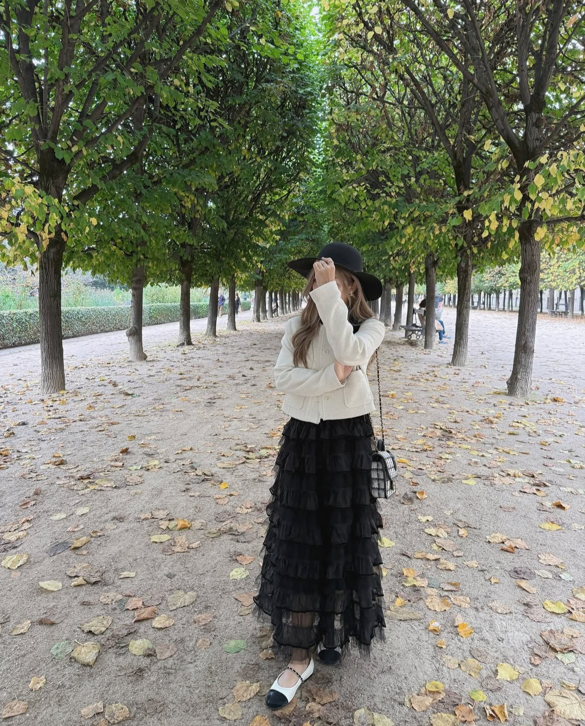 Swan long skirt(2 colors)