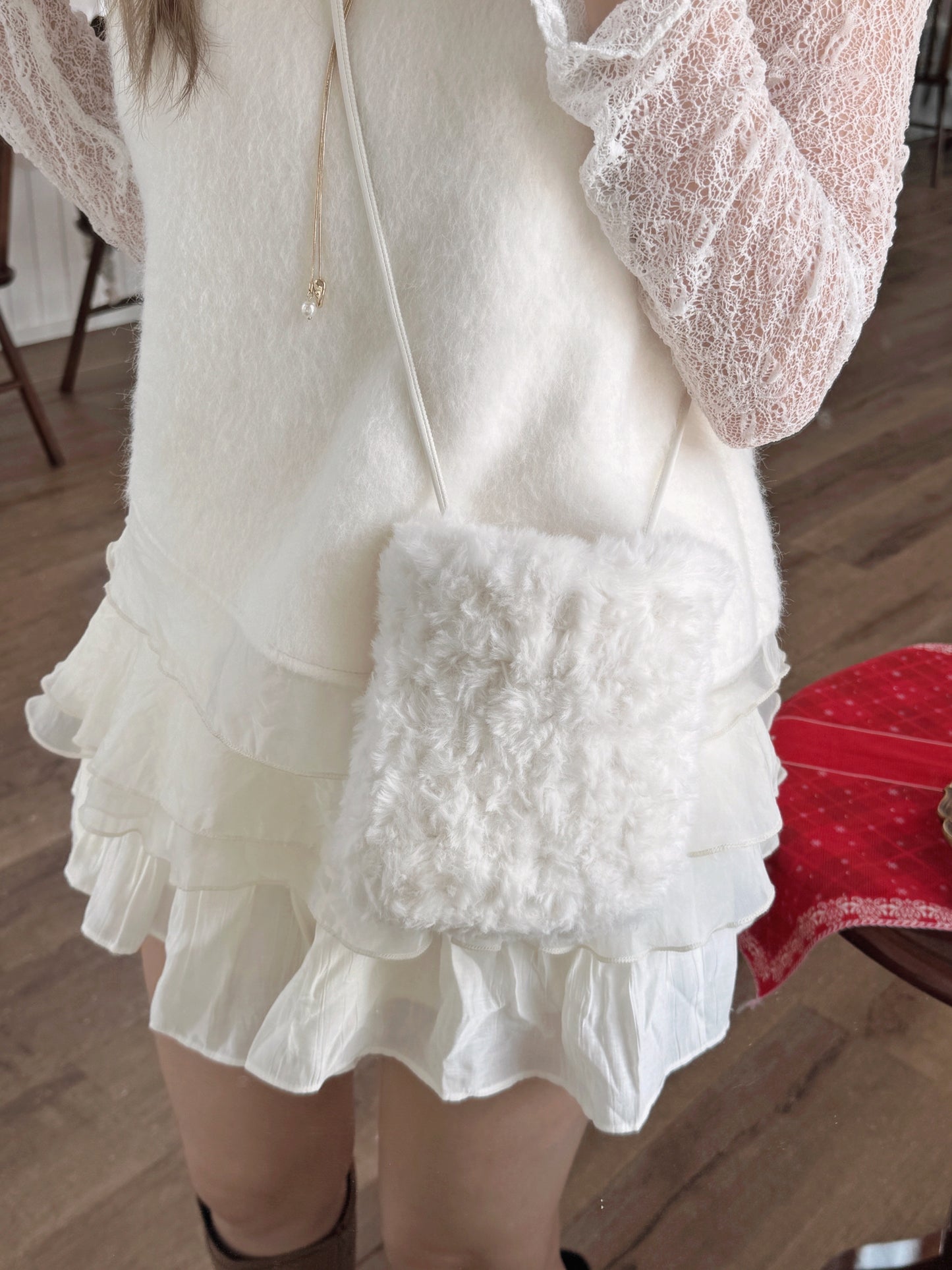 Bunny handmade fur bag