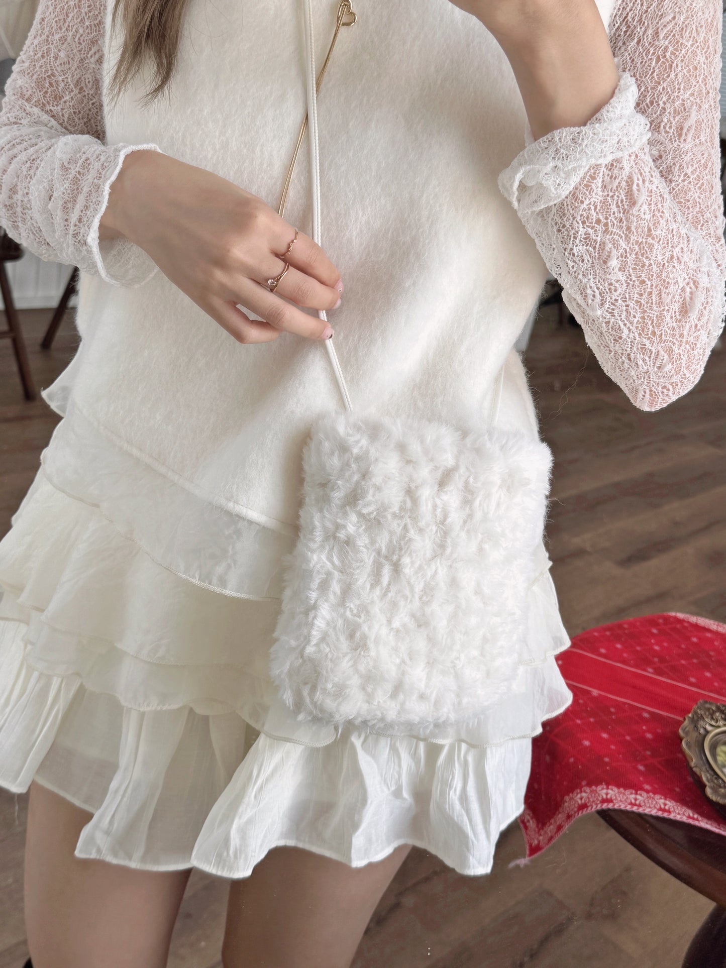 Bunny handmade fur bag