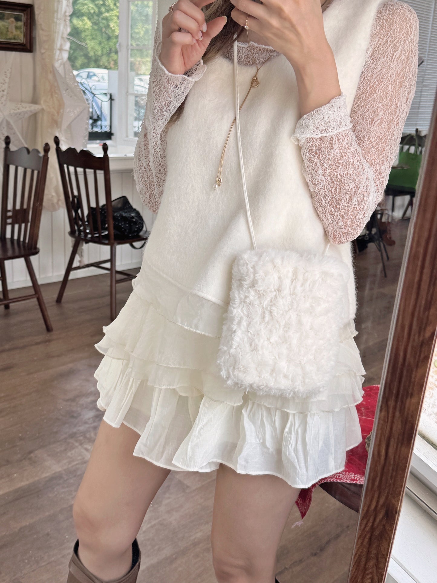 Bunny handmade fur bag