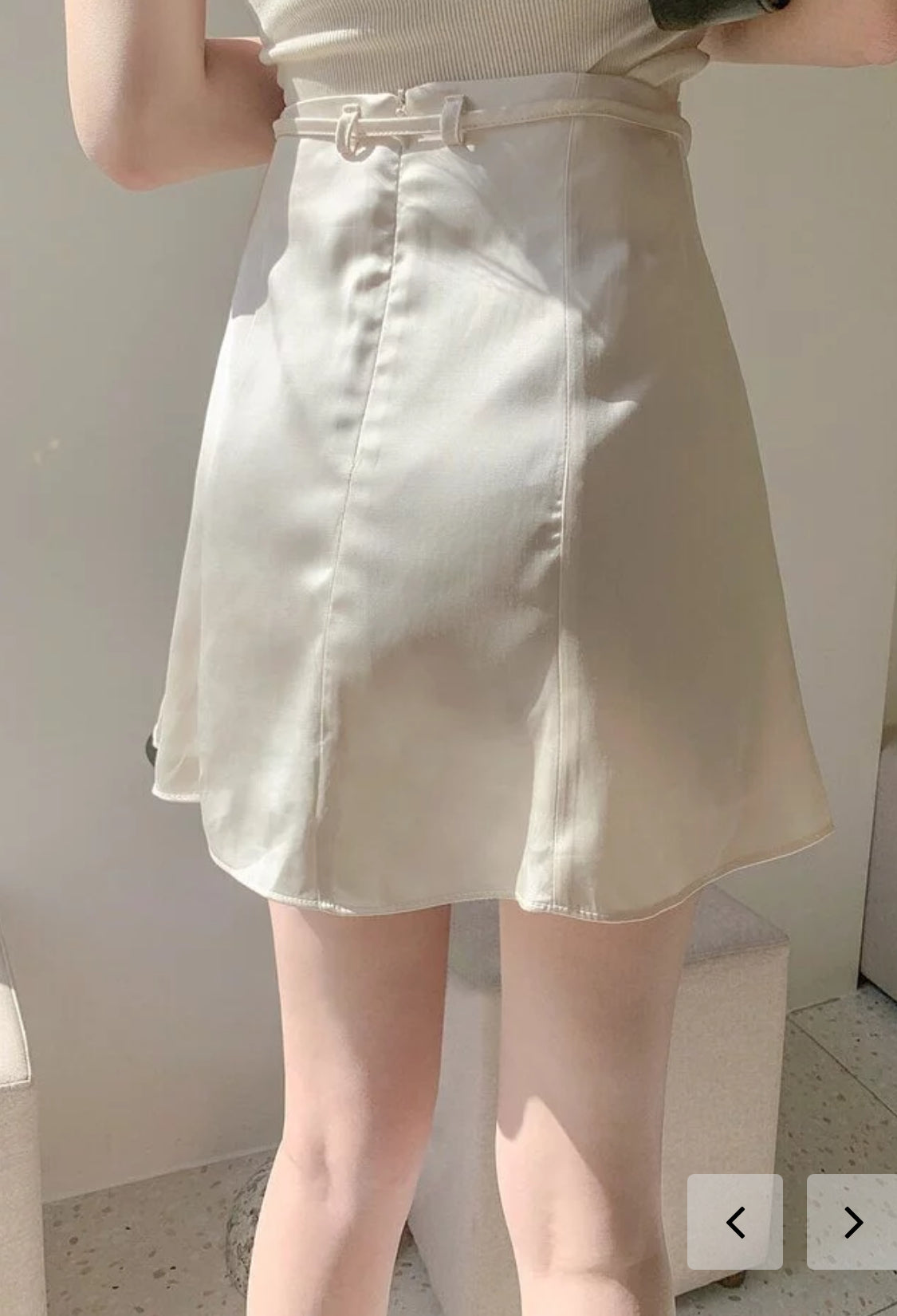 Shirring skirt(2 colors)