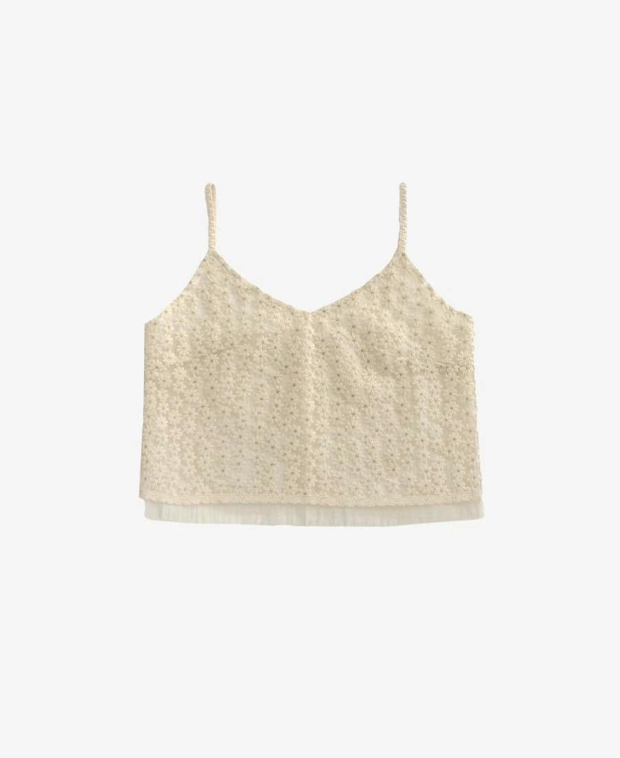 Flower see-through bustier