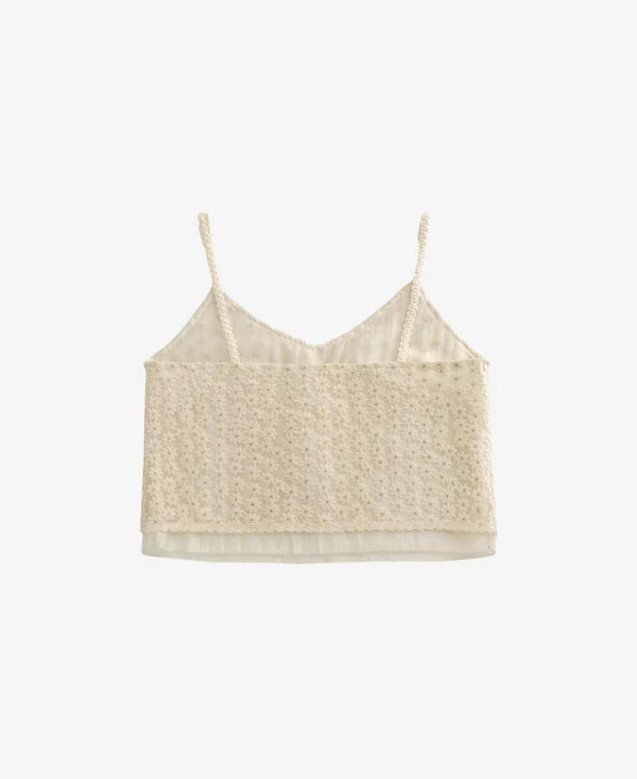 Flower see-through bustier
