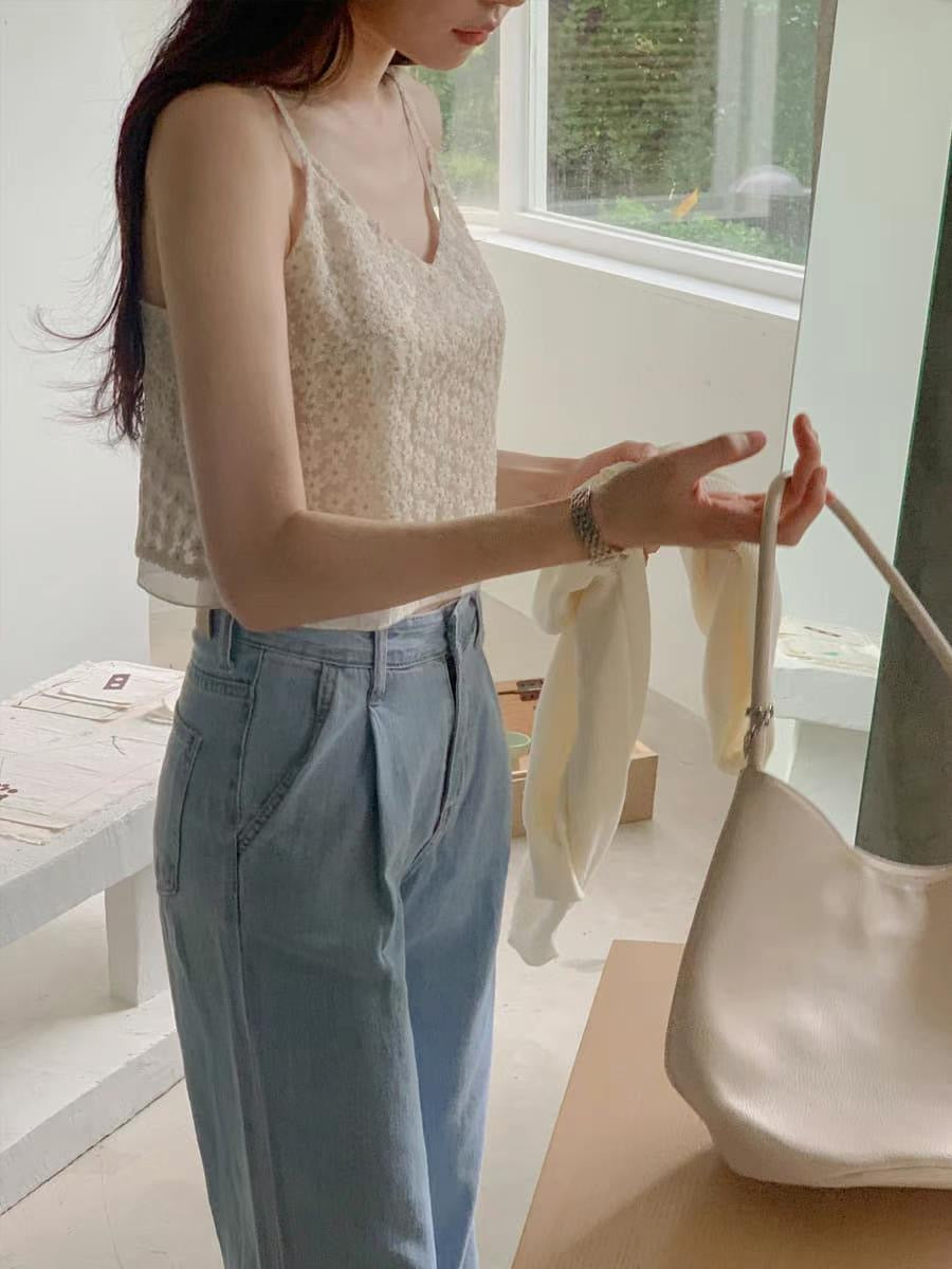 Flower see-through bustier