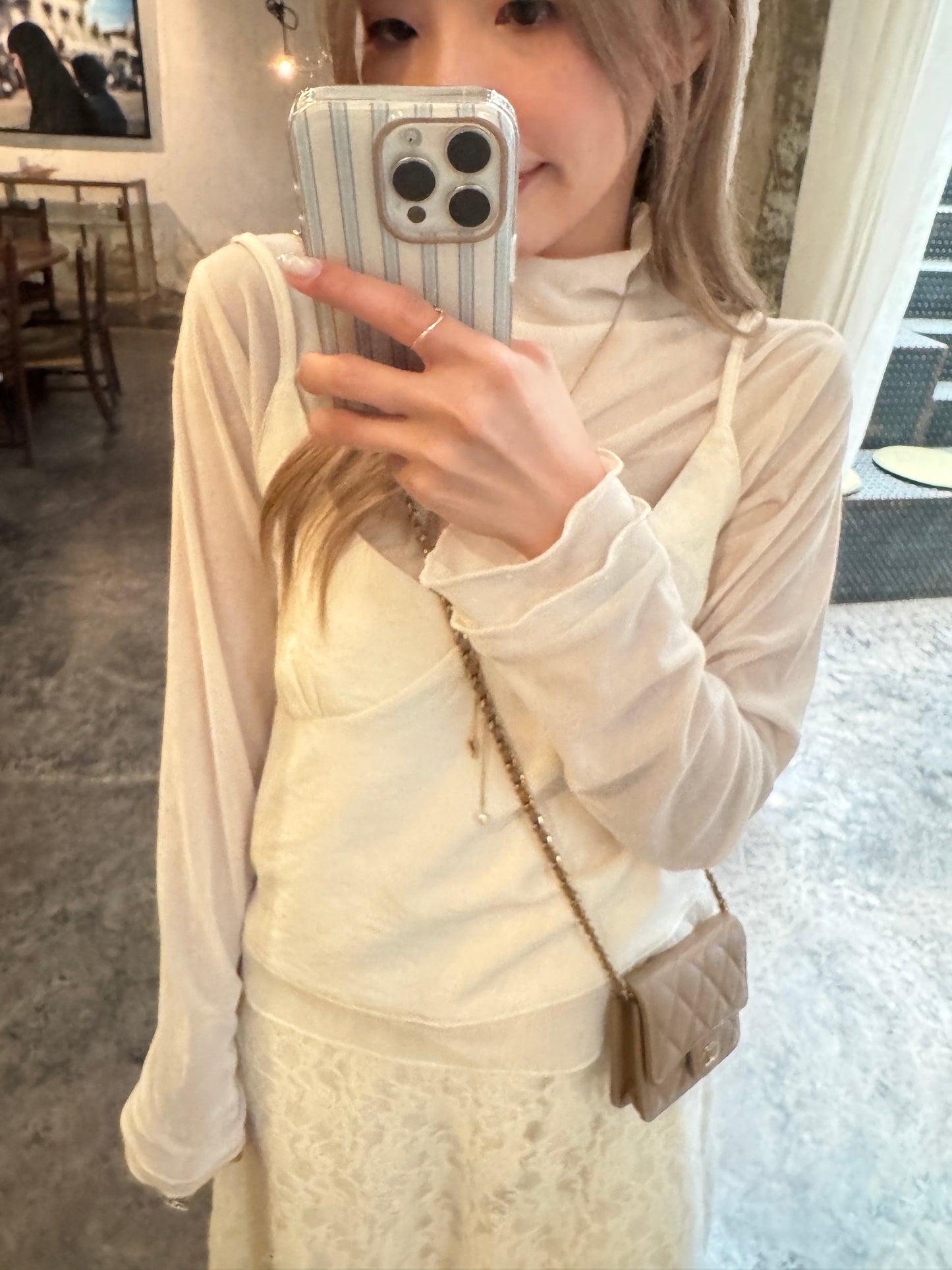 Ladder lace skirt set