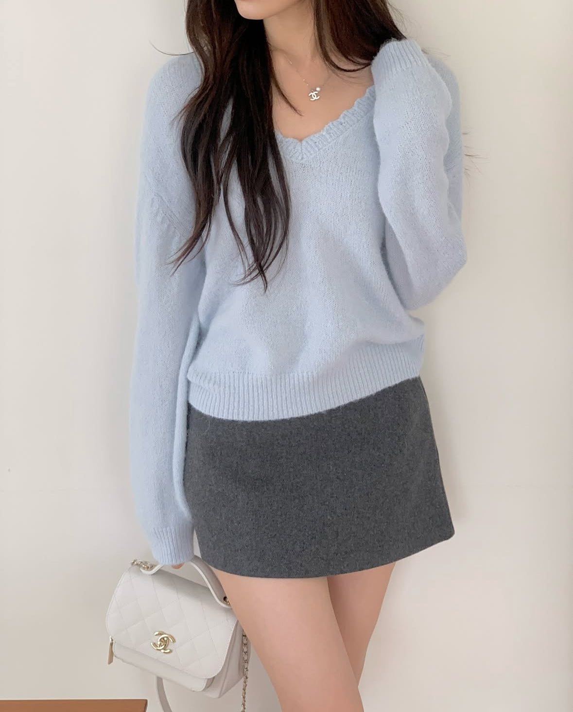 Via scallop sweater(3 colors)