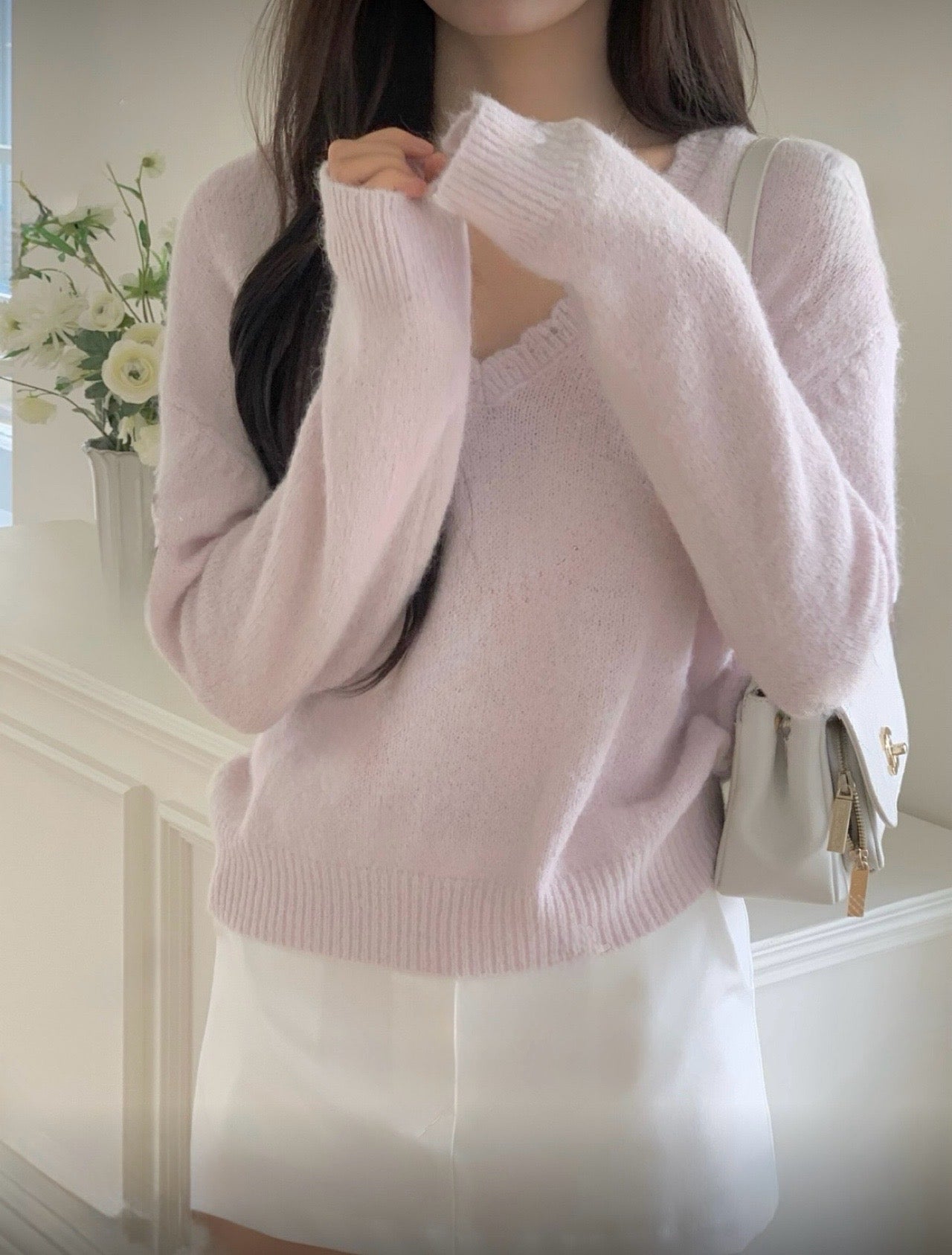 Via scallop sweater(3 colors)