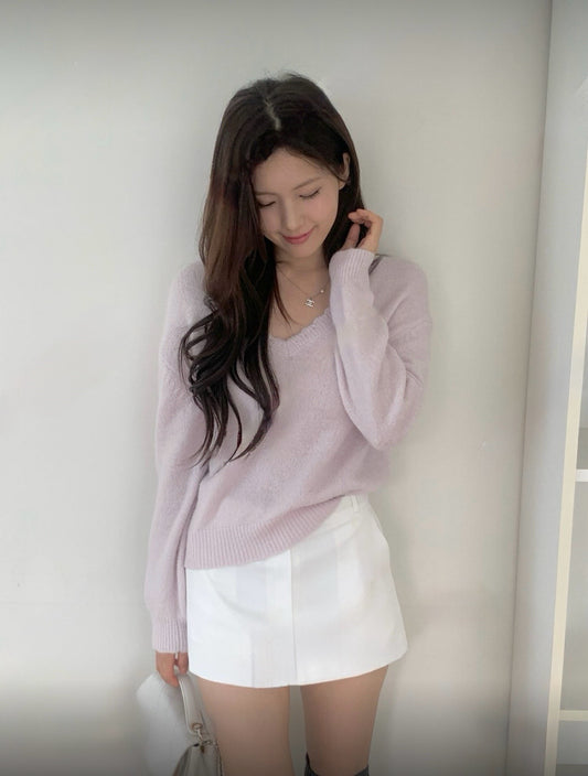 Via scallop sweater(3 colors)