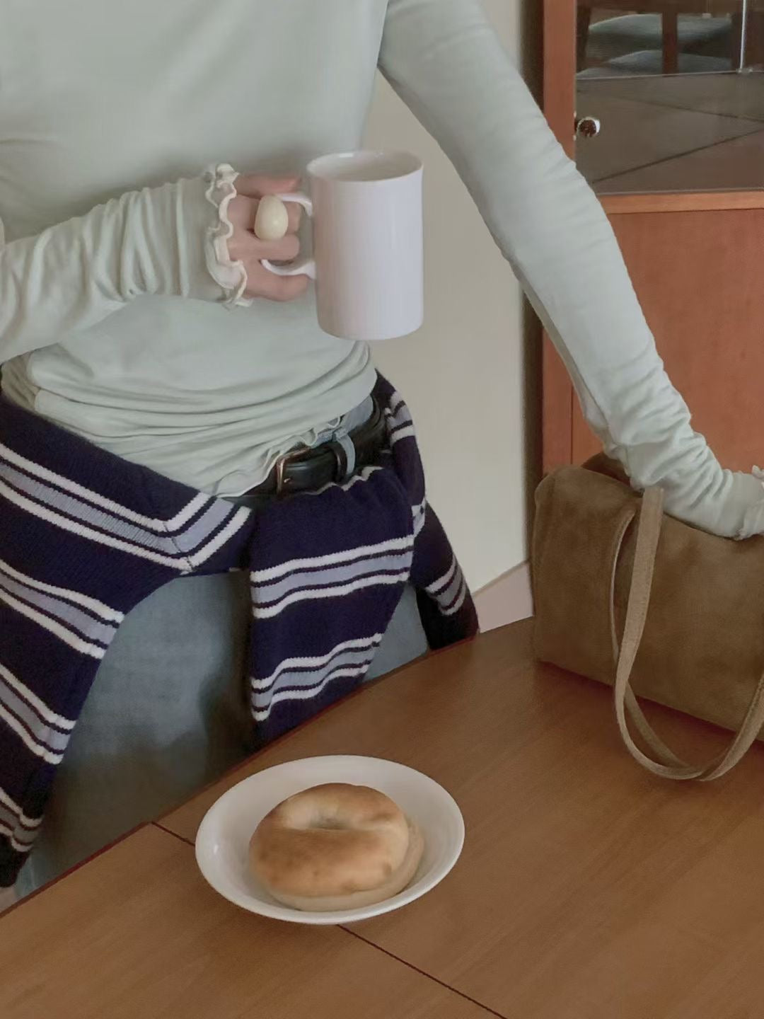 波浪天絲長袖Tee