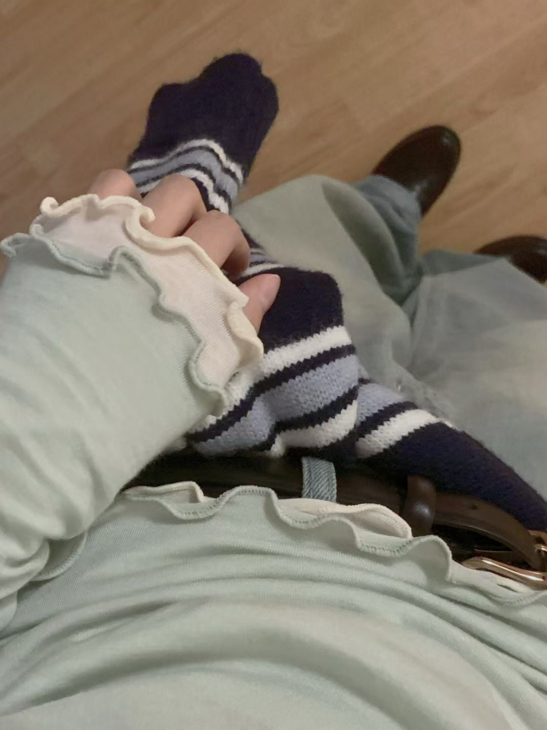 波浪天絲長袖Tee