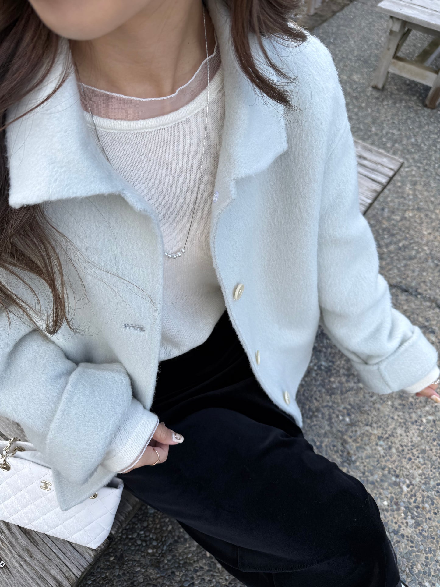 95 wool)Moonlight handmade coat