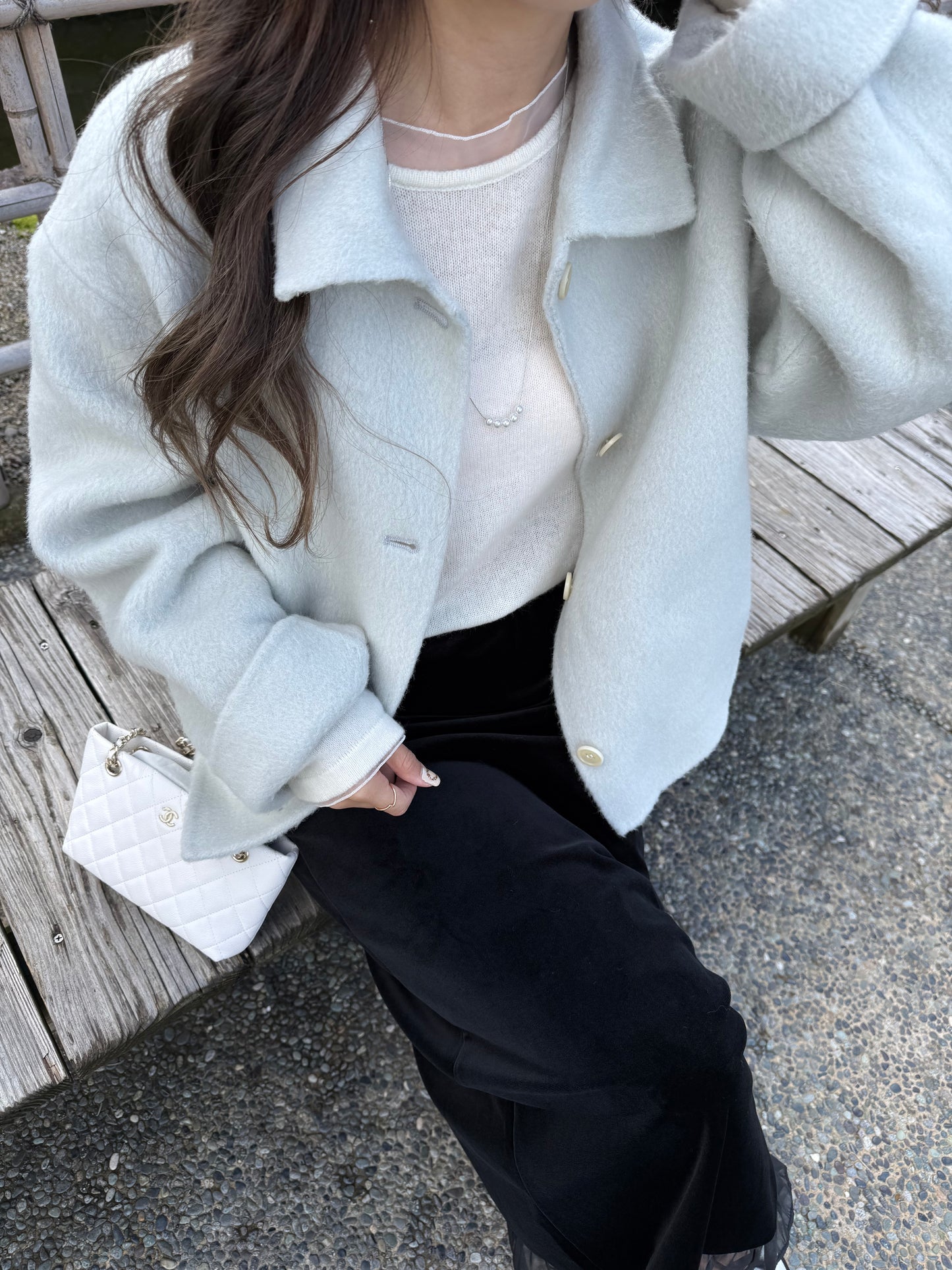 95 wool)Moonlight handmade coat