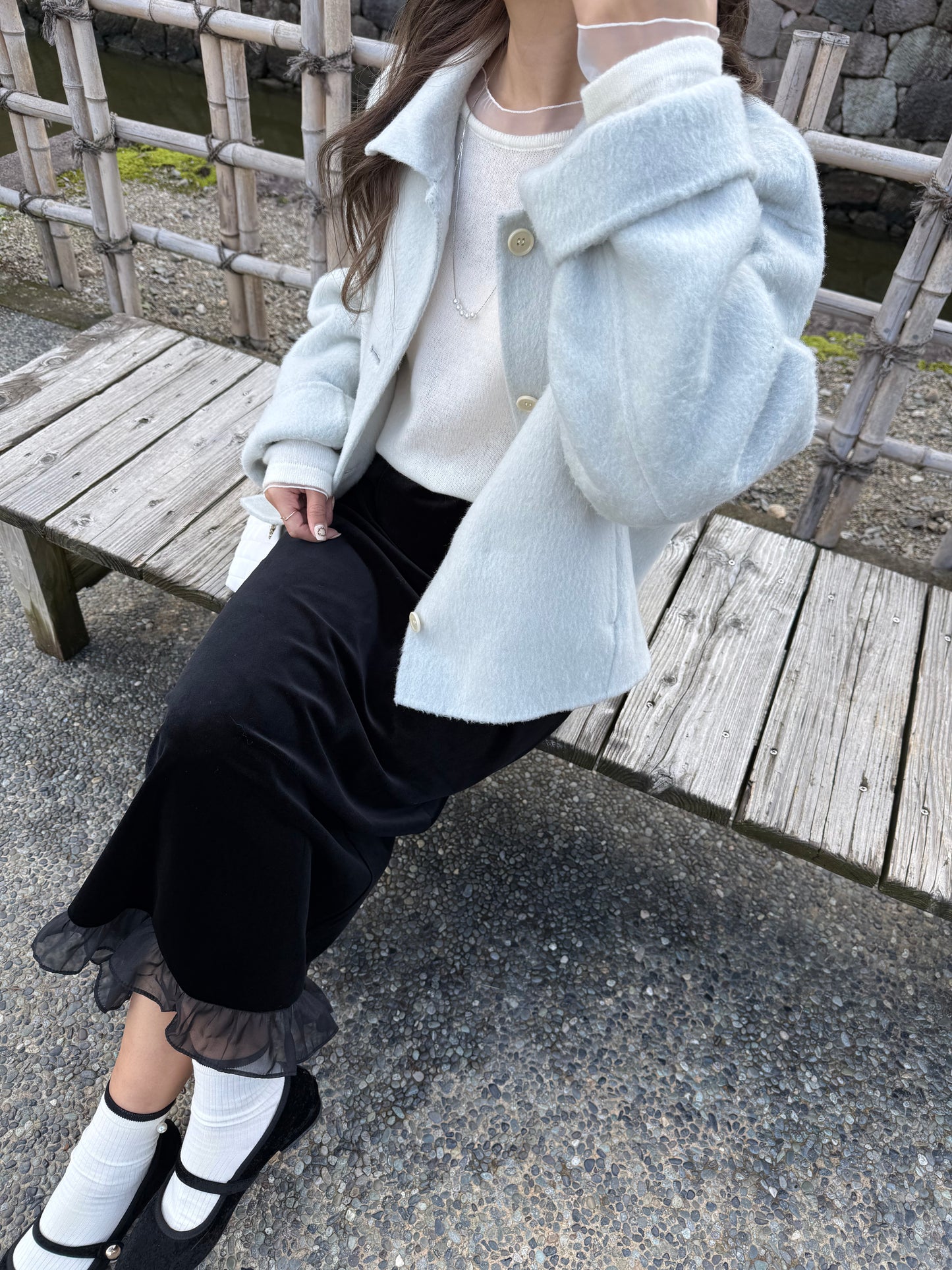 95 wool)Moonlight handmade coat