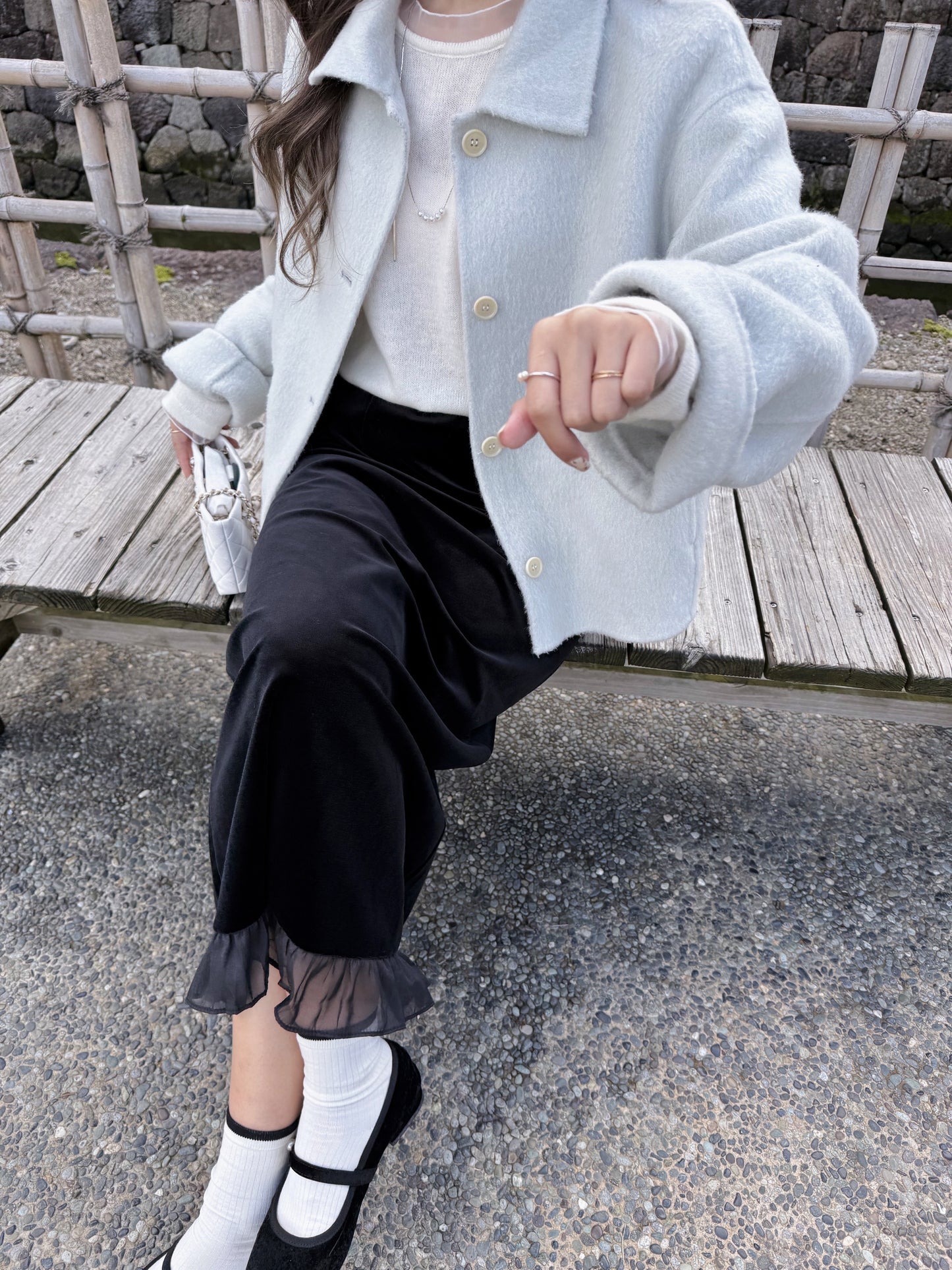 95 wool)Moonlight handmade coat