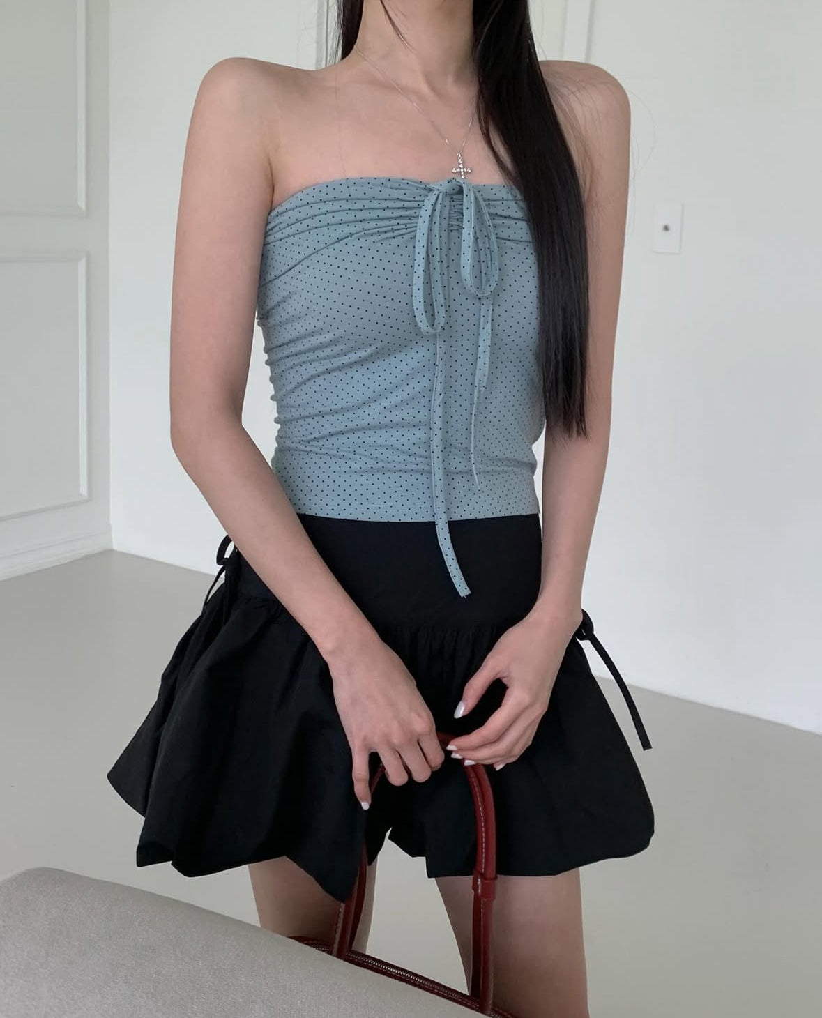 Dot 2 way bustier(3 colors)