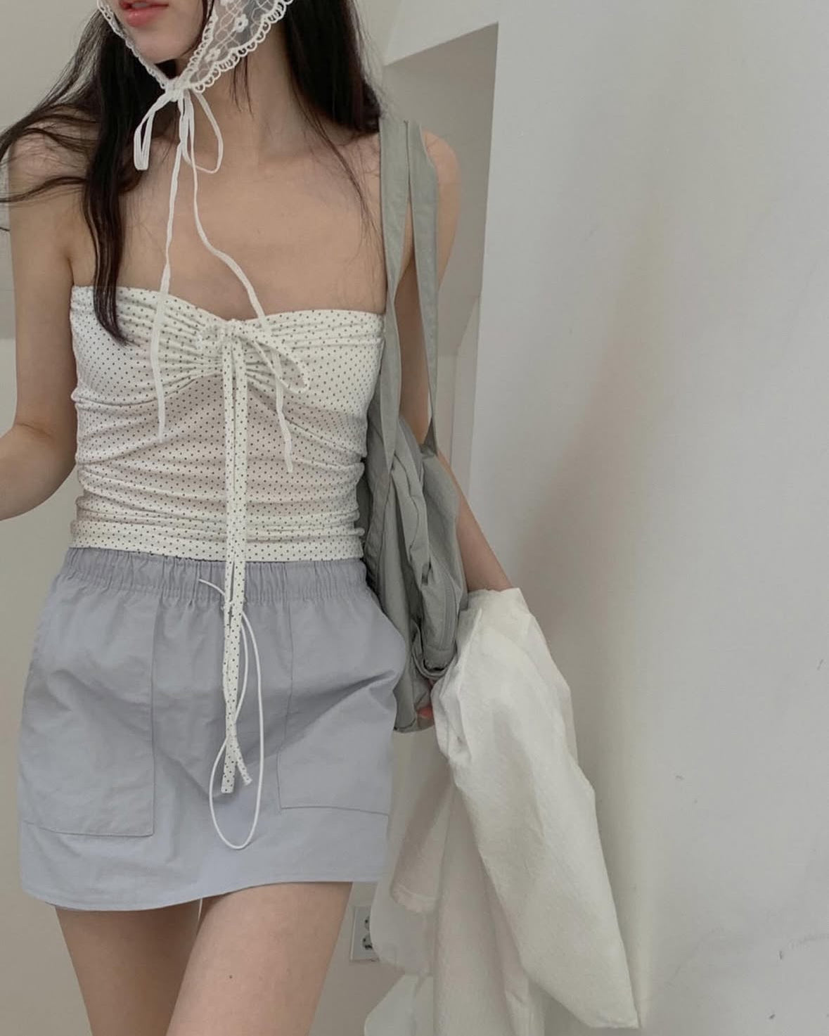 Dot 2 way bustier(3 colors)