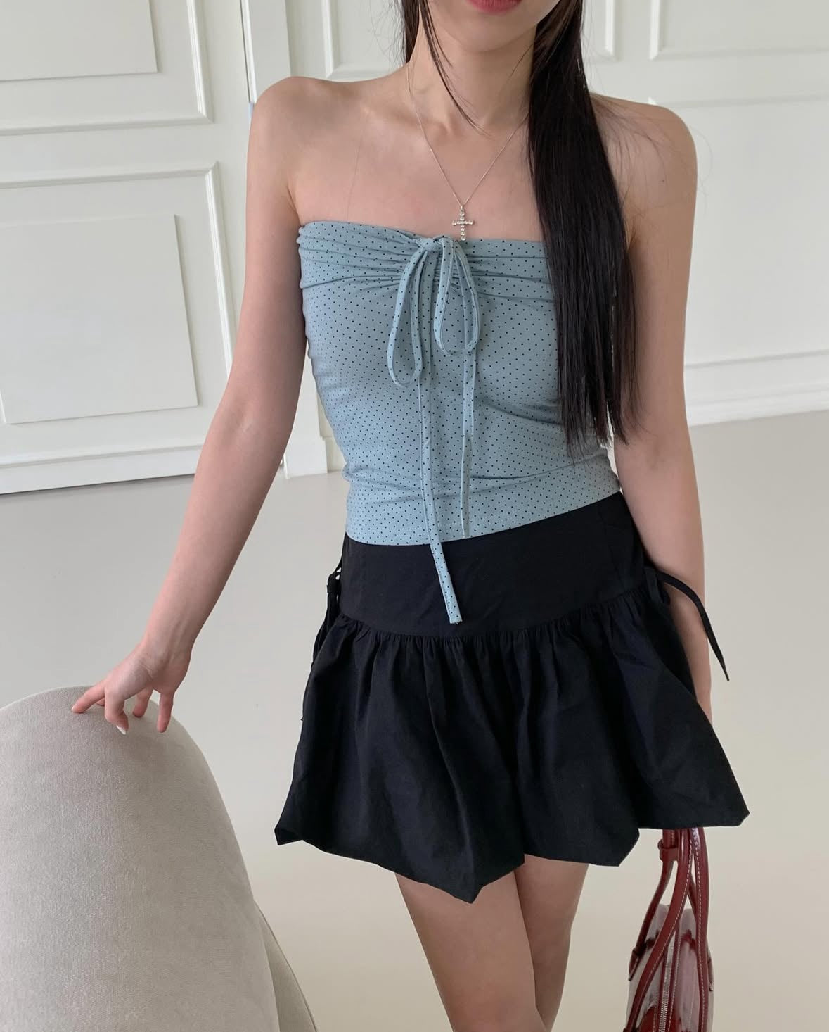 Dot 2 way bustier(3 colors)