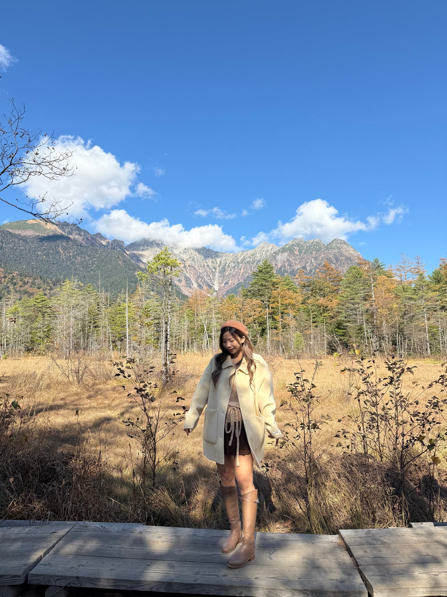 雙面穿70 wool)Almond & cream handmade coat