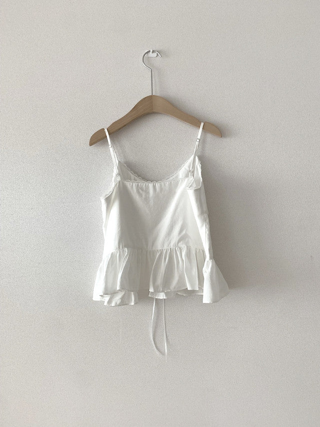 peach sleeveless blouse(2 colors)