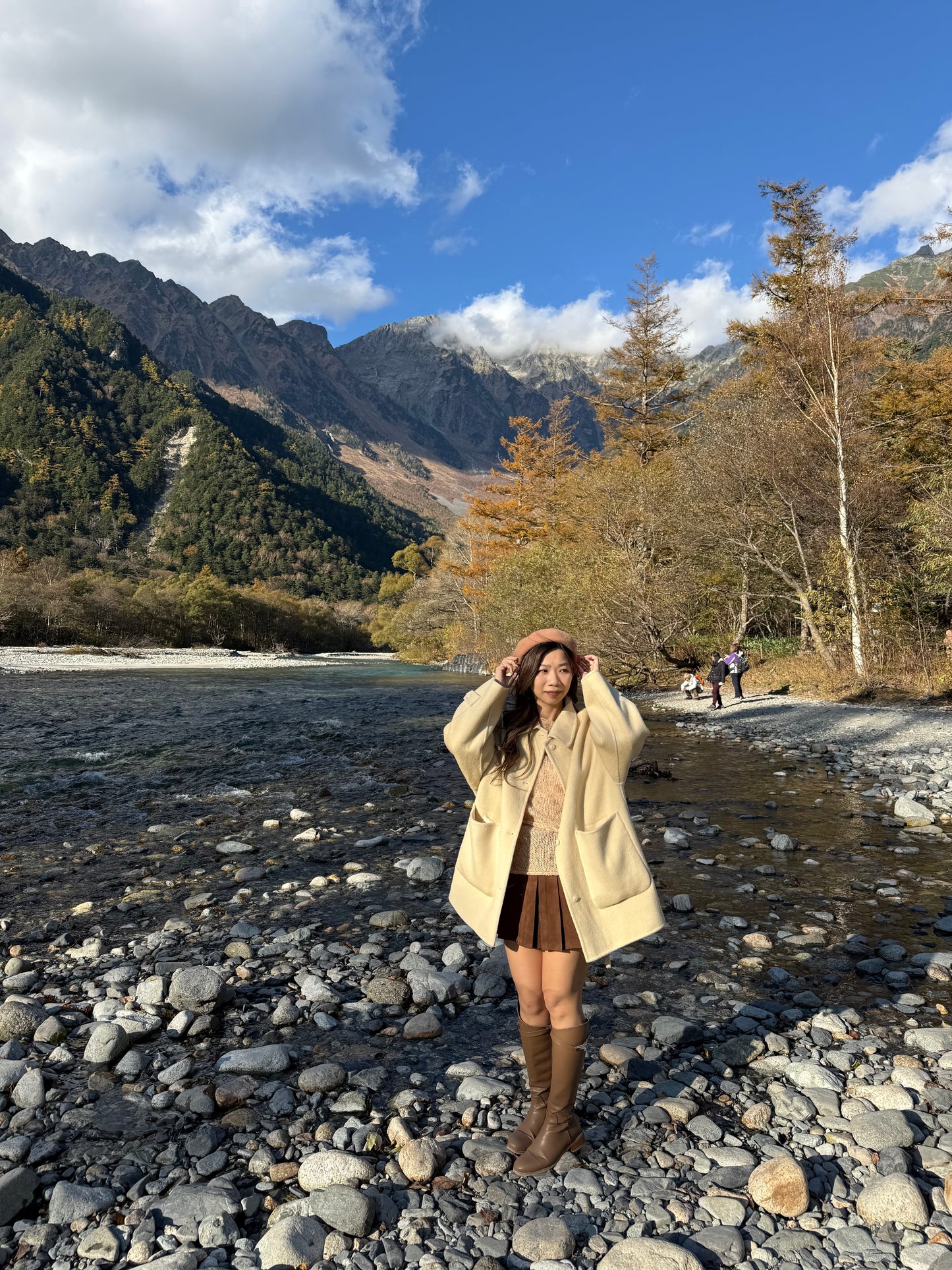 雙面穿70 wool)Almond & cream handmade coat