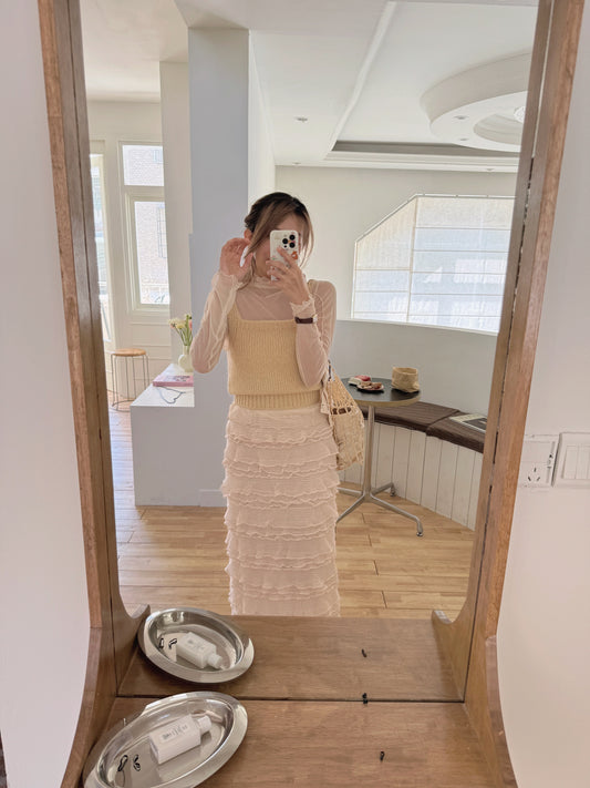 Flower long skirt