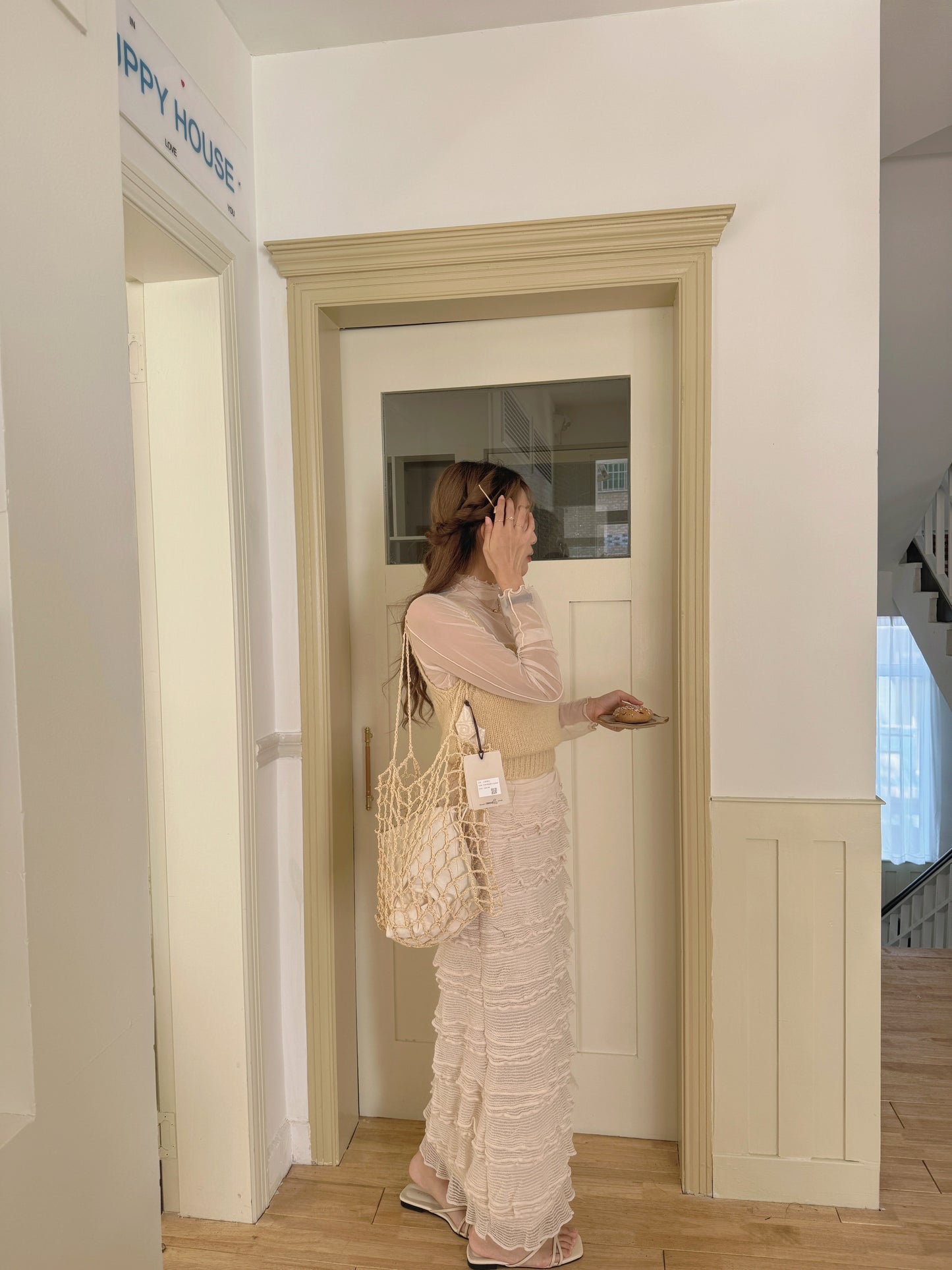 Flower long skirt
