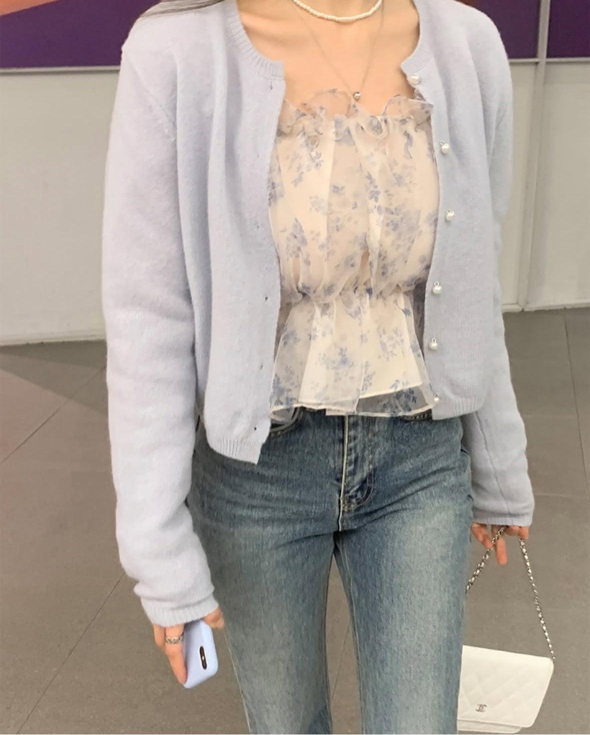 100 wool)Ruby pearl cardigan
