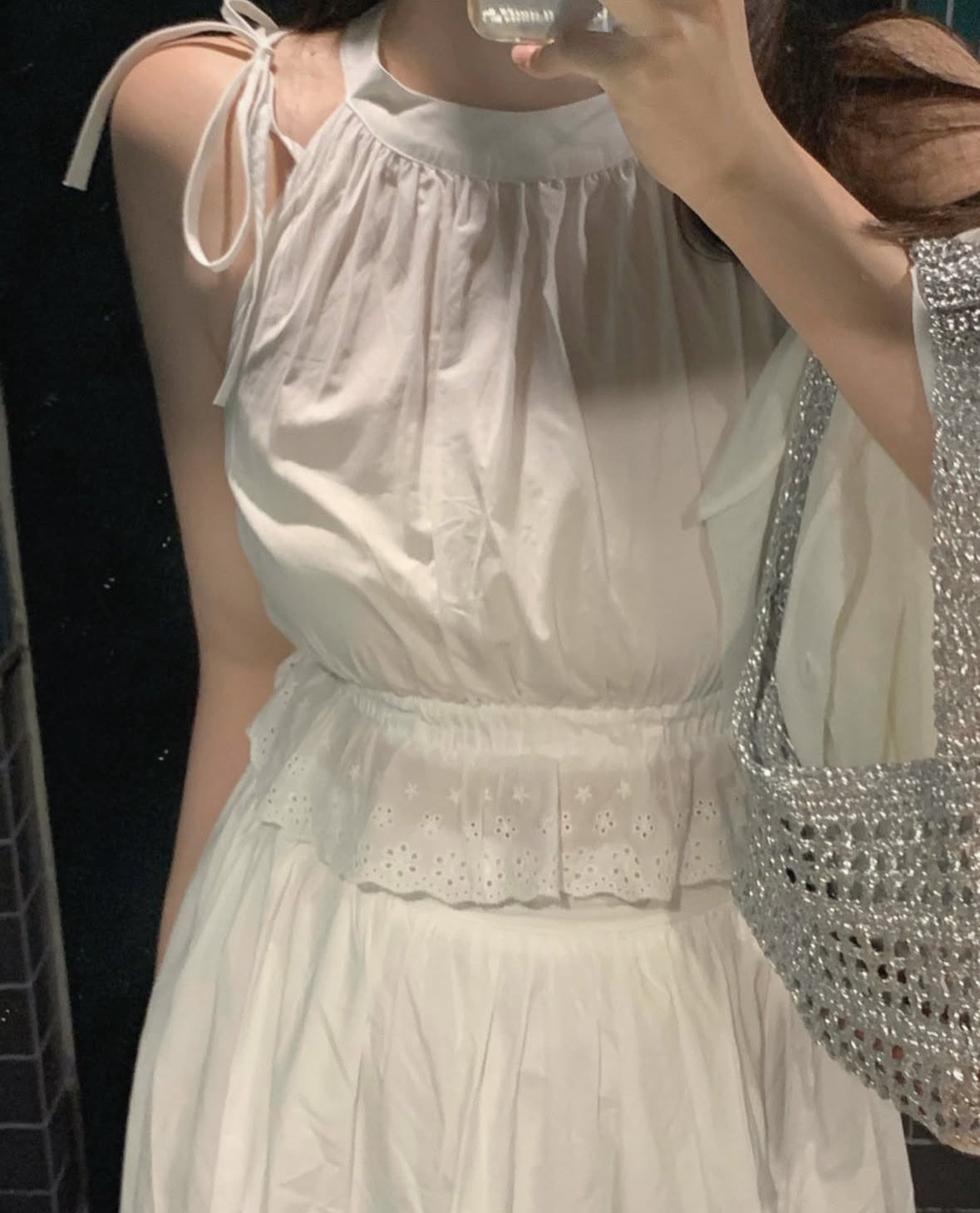 Mui ribbon two-piece set