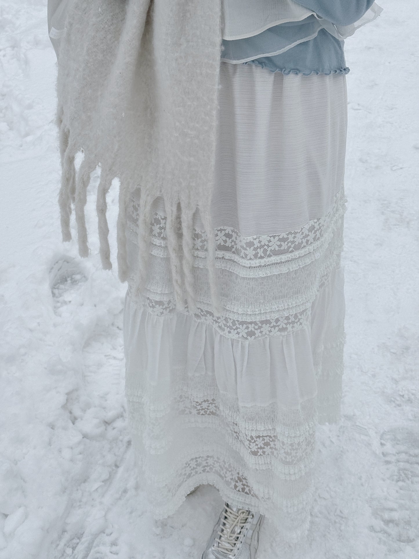 Butterfly ruffle skirt