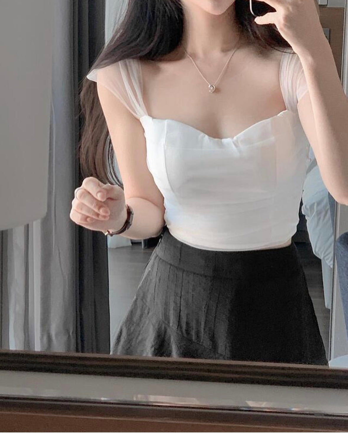 Shasha cap blouse(2 colors)附胸墊