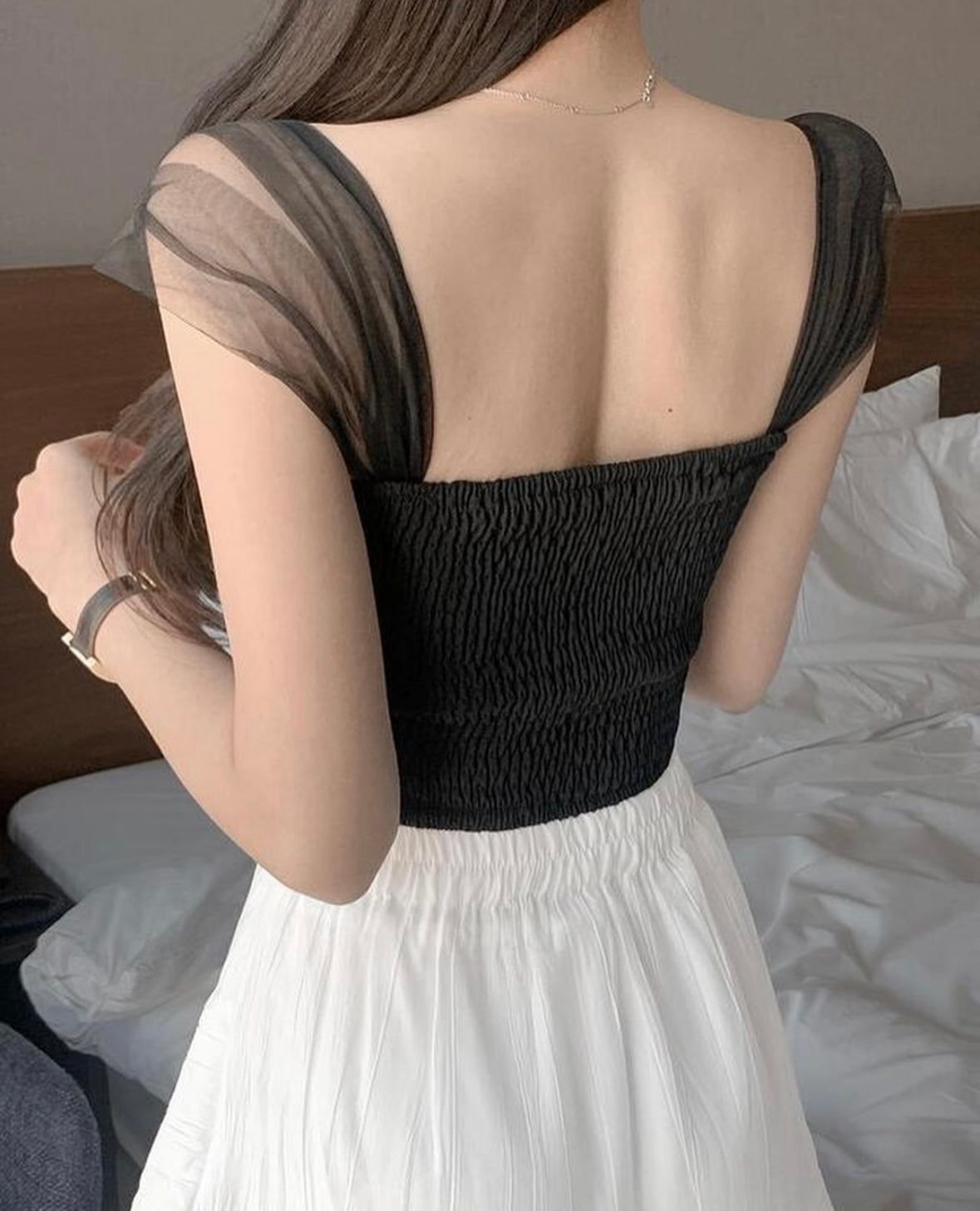 Shasha cap blouse(2 colors)附胸墊